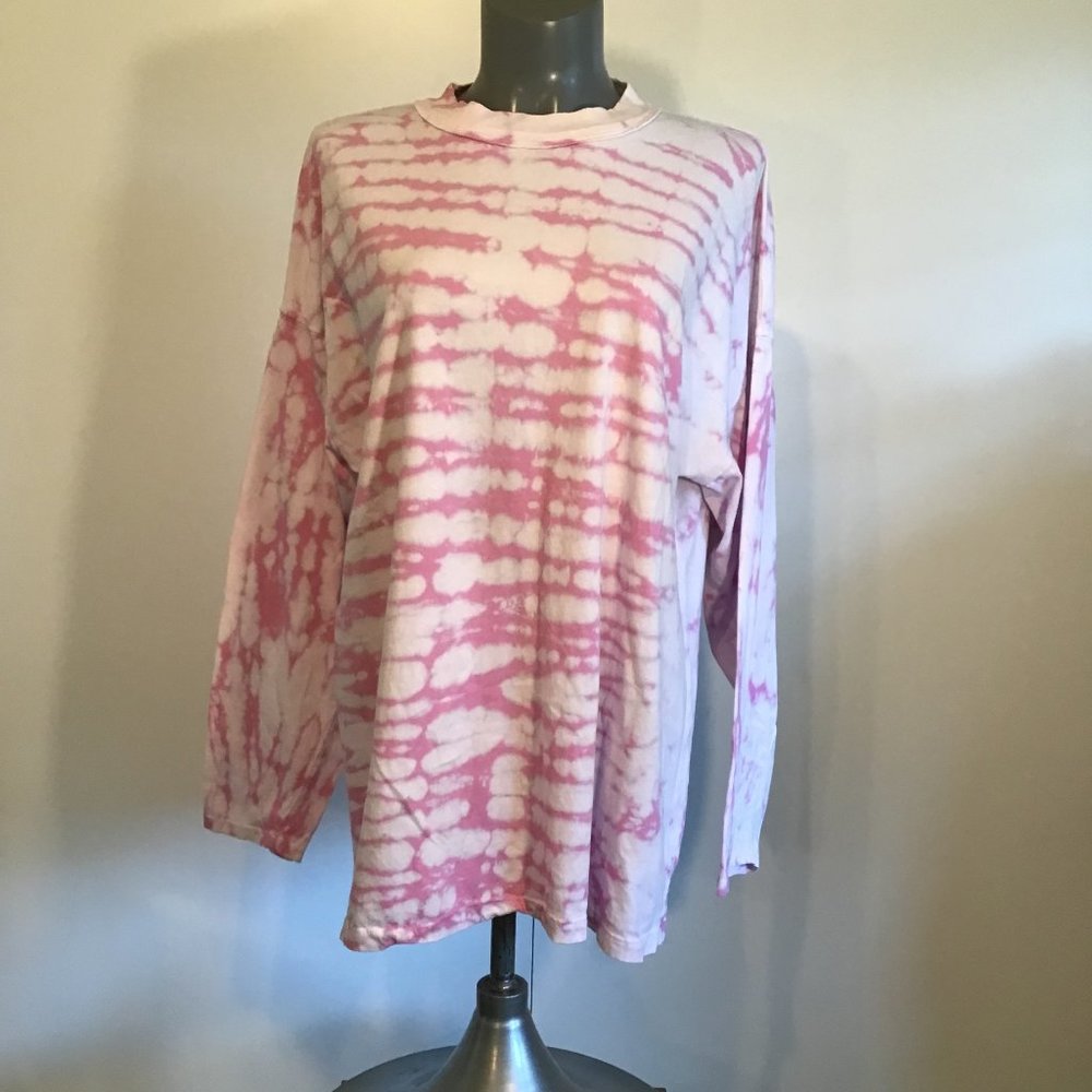 Free People We The Free Tie Dyed Long Sleeve Top Size M